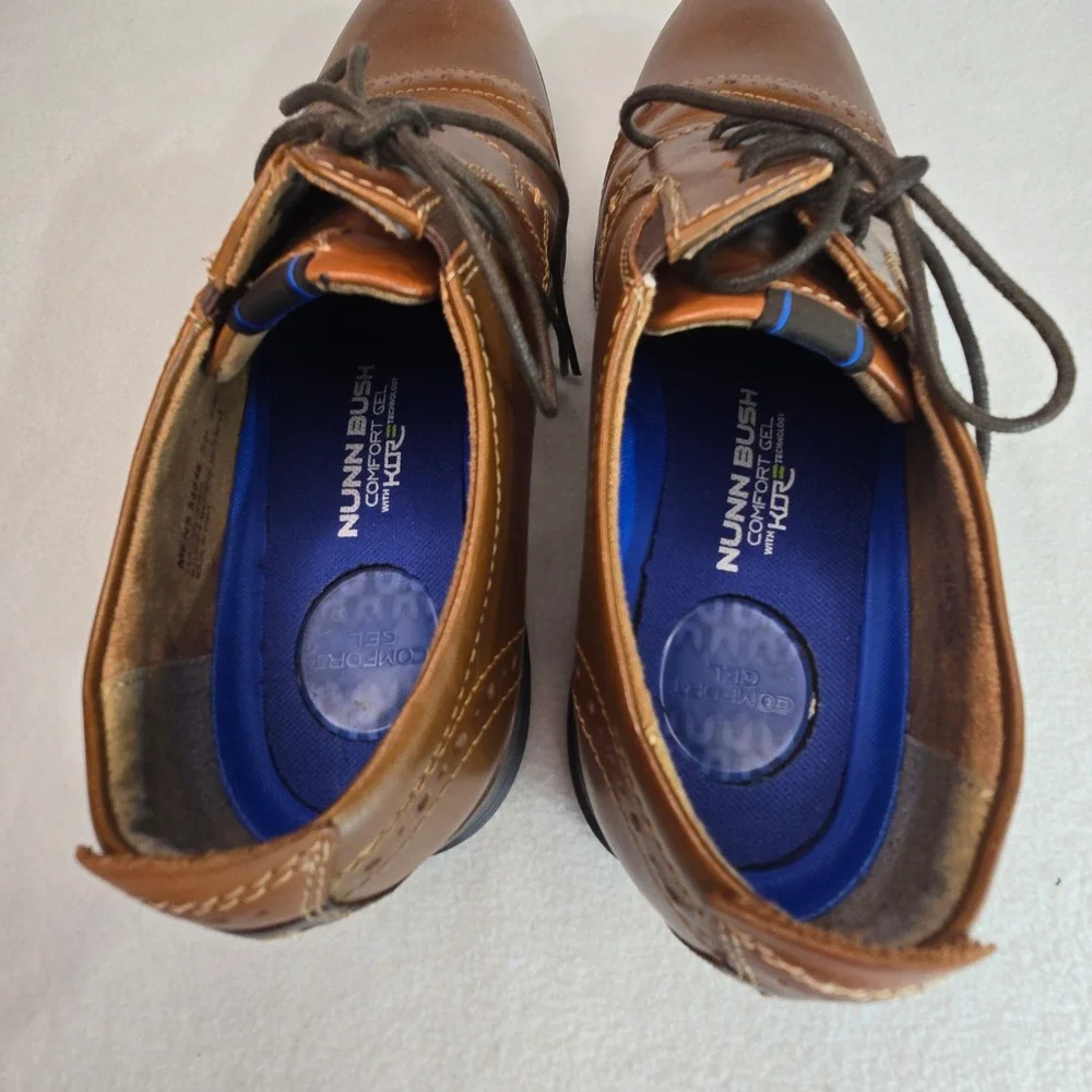 Nunn Bush Leather Cap Toe Oxford Dress Shoes Mens Sz 8 M Comfort Gel Casual 8M